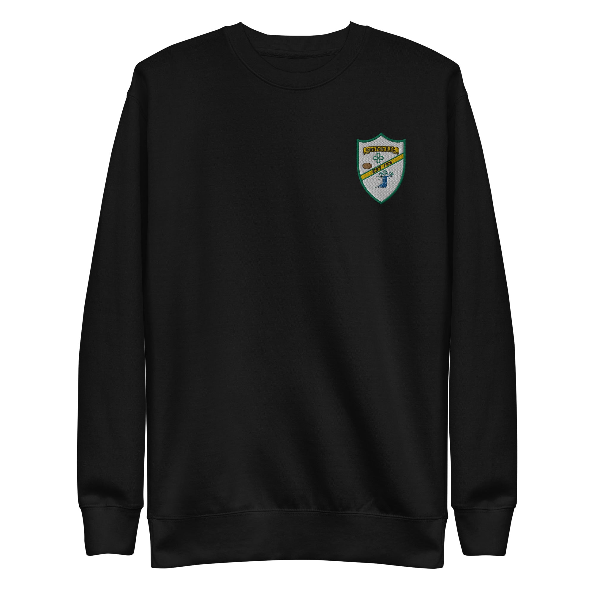 Iowa Falls RFC Embroidered Crewneck Sweatshirt - Men's Casual Pullover Hoodie for Rugby Fans & Sports Enthusiasts - Perfect for Game Day, Tailgating & Everyday Wear