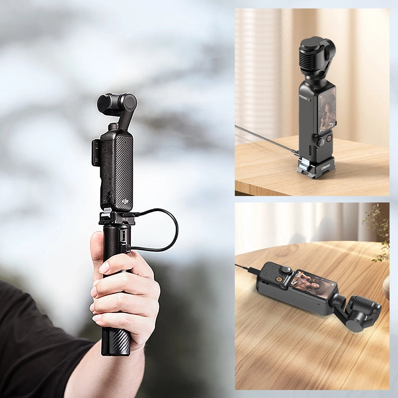 Ulanzi PK 10 Osmo Pocket 3 Expansion Adapter for DJI Action Camera - Compatible with DJI Pocket 3 & Action Cameras - Perfect for Vlogging, Travel & Outdoor Adventures