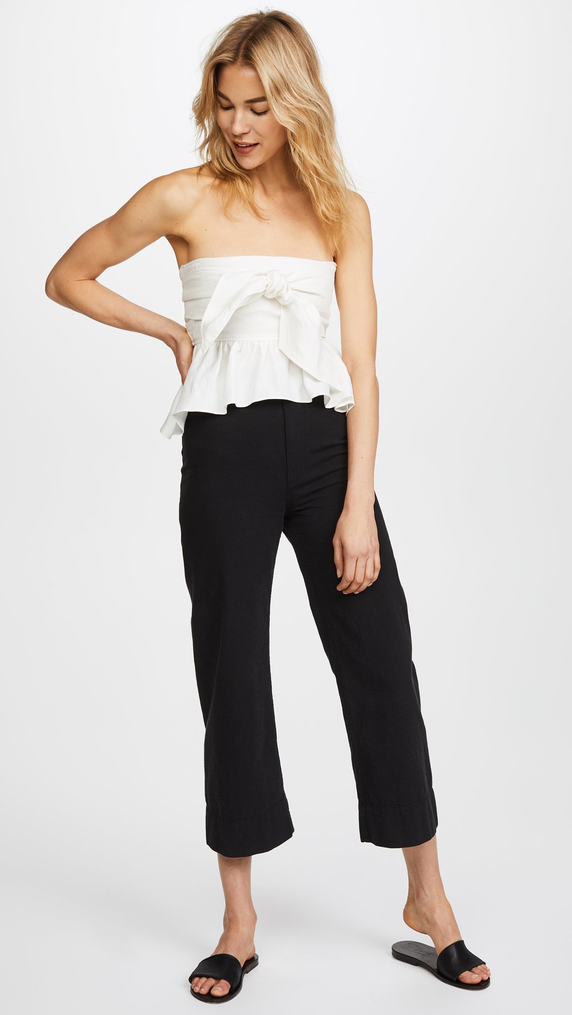 Apiece Apart Women's Merida Pants - High Waisted Wide Leg Trousers for Casual & Office Wear | Comfortable & Stylish Women's Fashion Pants for Everyday Outfits
