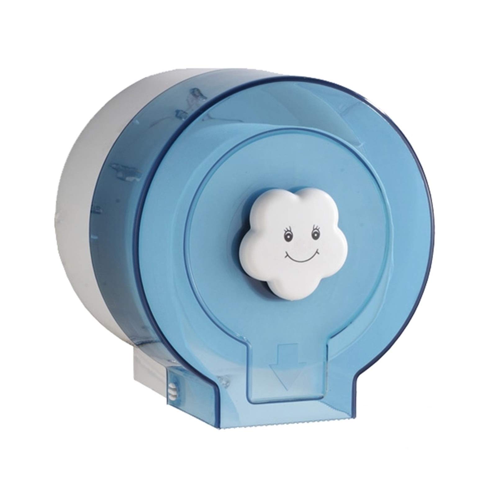 LICHUAN Wall Mount & Countertop Paper Towel Holder - Toilet Paper Dispenser for Kitchen, Bathroom & Restroom Decor - Space Saving Roll Storage (Blue) - Perfect for Home, Office & Commercial Use