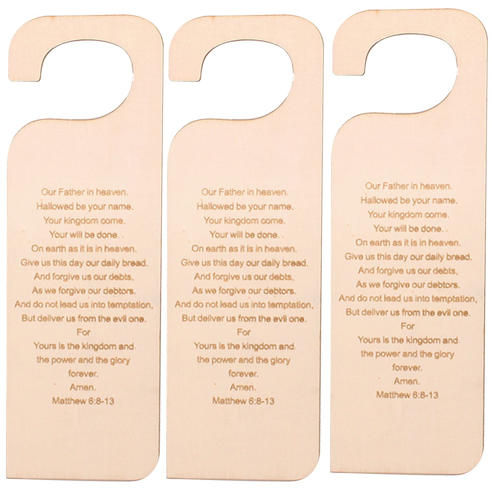 3Pcs Reversible Unpainted Wooden Door Hangers - Blank & Carved Door Signs for Home Decor, Easter Ornaments, Easter Gifts - Perfect for Bedroom, Bathroom, Nursery & Easter Egg Hunts