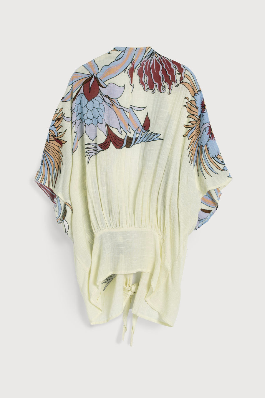Wildflower Tie Front Kimono - Floral Printed Lightweight Cover Up for Women - Perfect for Beach, Pool, and Summer Outfits
