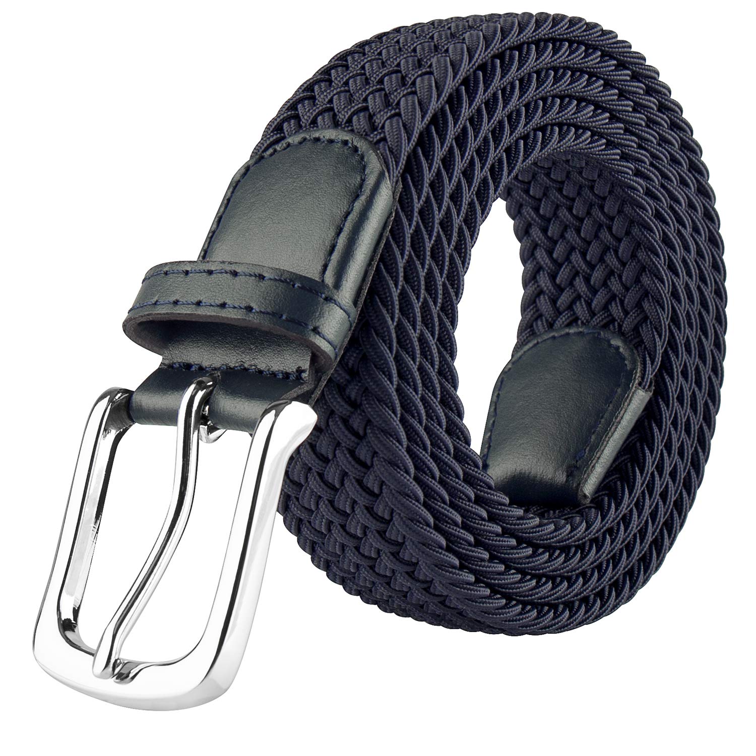 JUKMO Elastic Braided Belt for Men & Women - Adjustable Stretch Woven Waist Belt with Gift Box - Perfect for Casual Wear, Office Outfits & Jeans