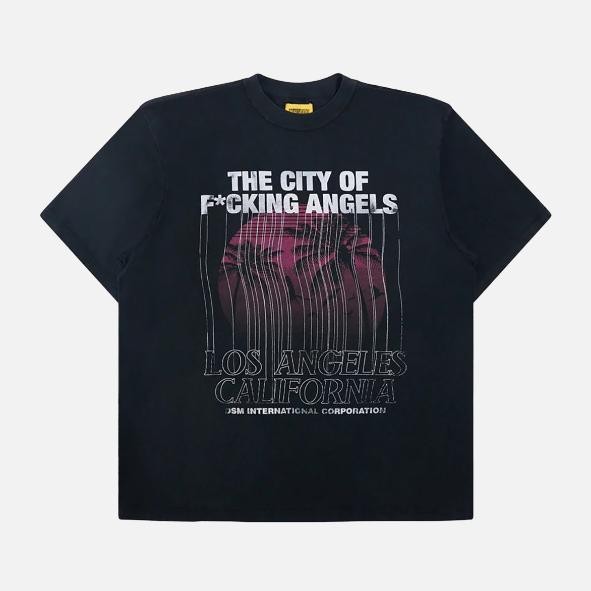 Vintage Black City of Angels Graphic Tee - Retro Los Angeles T-Shirt for Men & Women - Casual Streetwear for Urban Style & Everyday Wear