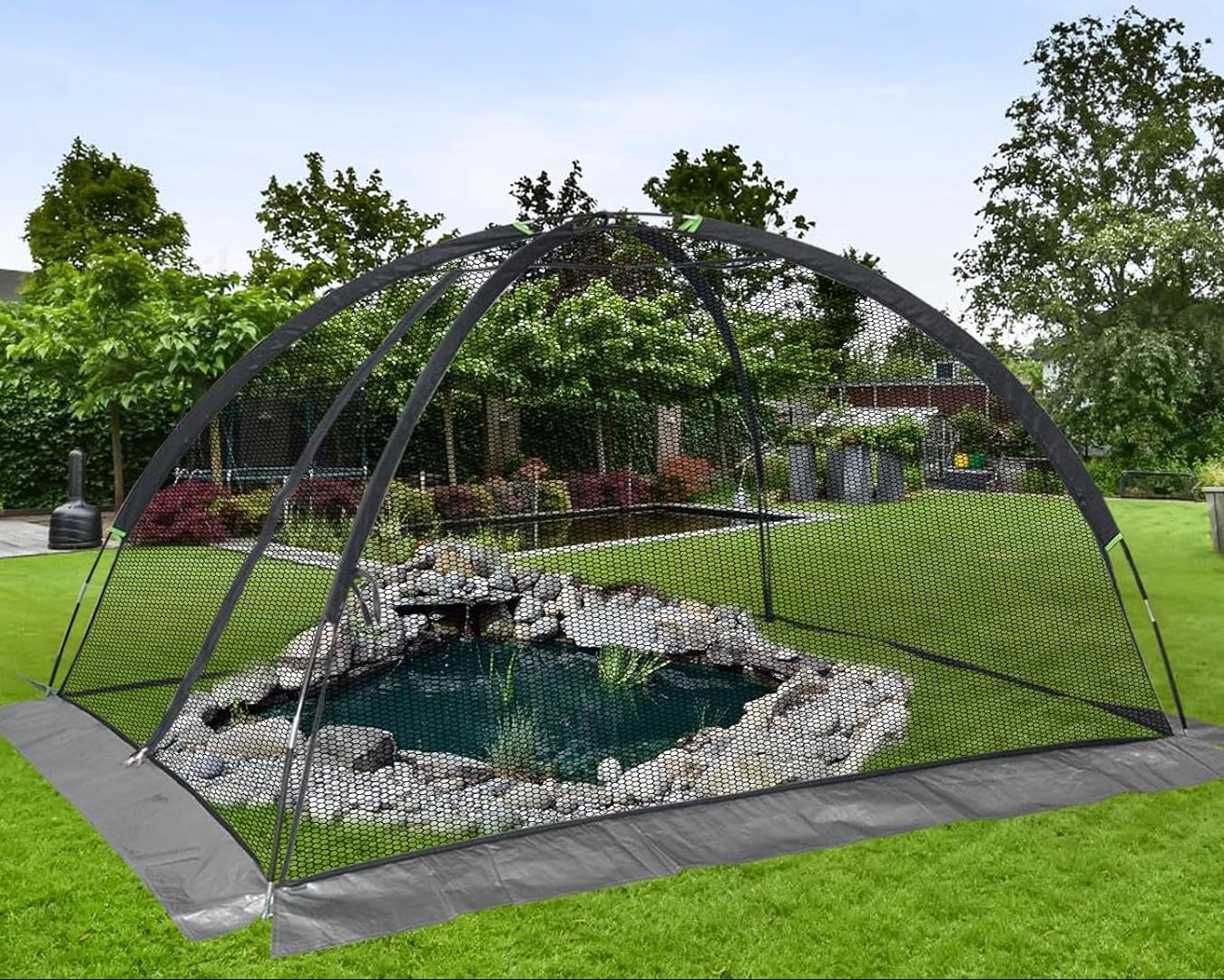 PGL Pond Cover Net Garden Dome Netting 13×17FT - Outdoor Protective Tent for Fish & Koi | Water Garden Protection, Bird & Debris Barrier for Backyard Ponds