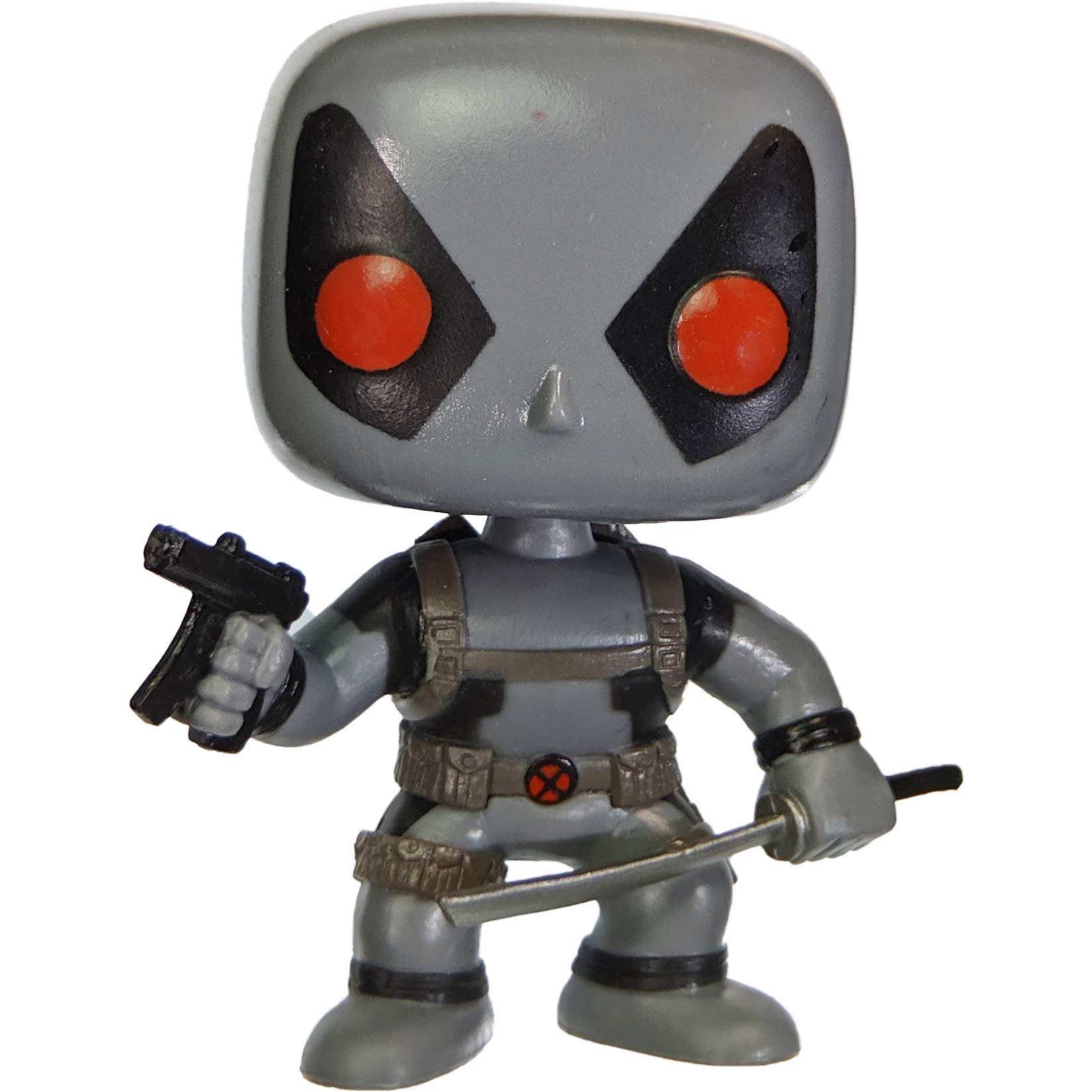 Funko Pop! Vinyl Figure - Deadpool Grey Suit Exclusive with Graphic Protector | Marvel Comics Collectible | Perfect for Display & Protection in Home Office or Gaming Room (020-03052-B)