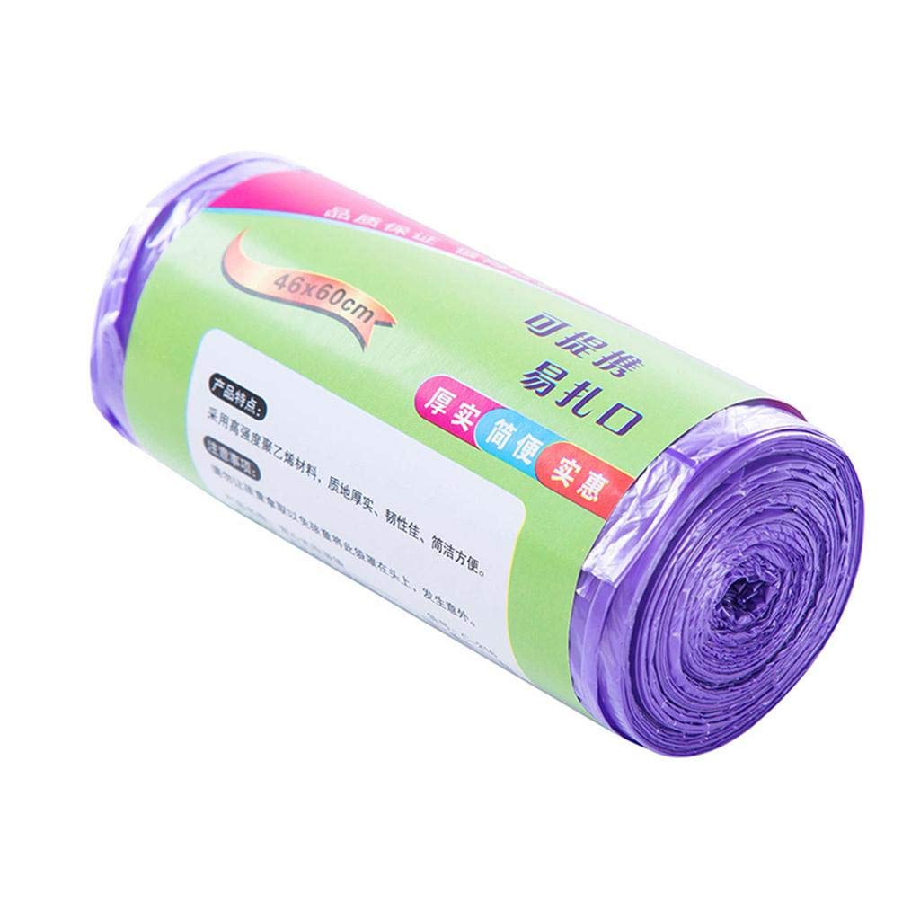 Heavy Duty Disposable Plastic Garbage Bags Roll - Extra Large Vest Style Trash Bags for Kitchen, Yard Waste & Home Cleaning (50 Count) - Durable Leak-Proof Waste Bags for Household, Office & Outdoor Use