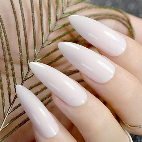 NAILDOKI 24Pcs Press On Nails Kit - Acrylic Fake Nails with Nail Glue, Nail File & Manicure Stick - Reusable False Nails for Women & Girls - Perfect for Parties, Weddings & Daily Manicures