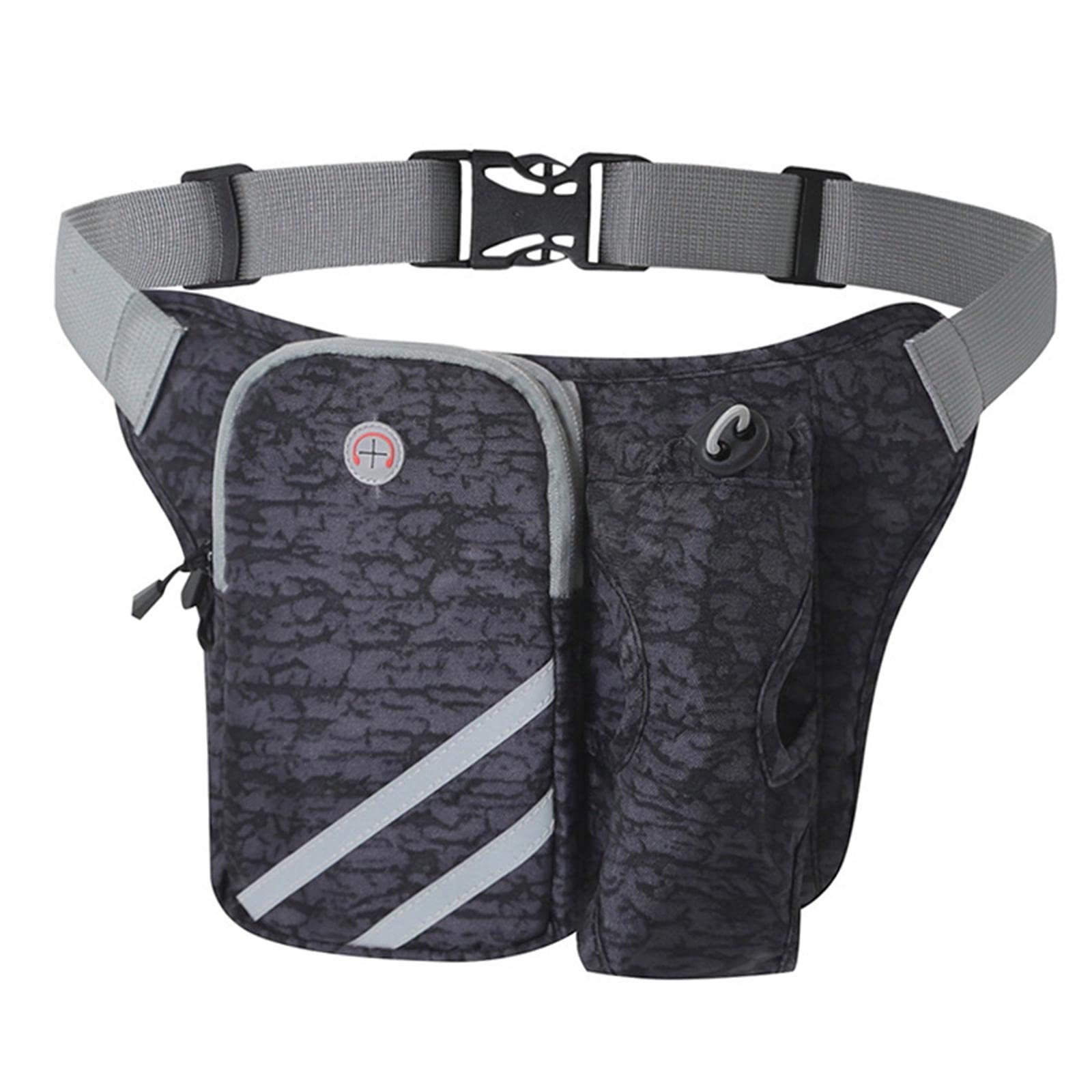 AMLESO Adjustable Running Waist Pack with Water Bottle Holder - Hiking & Outdoor Sports