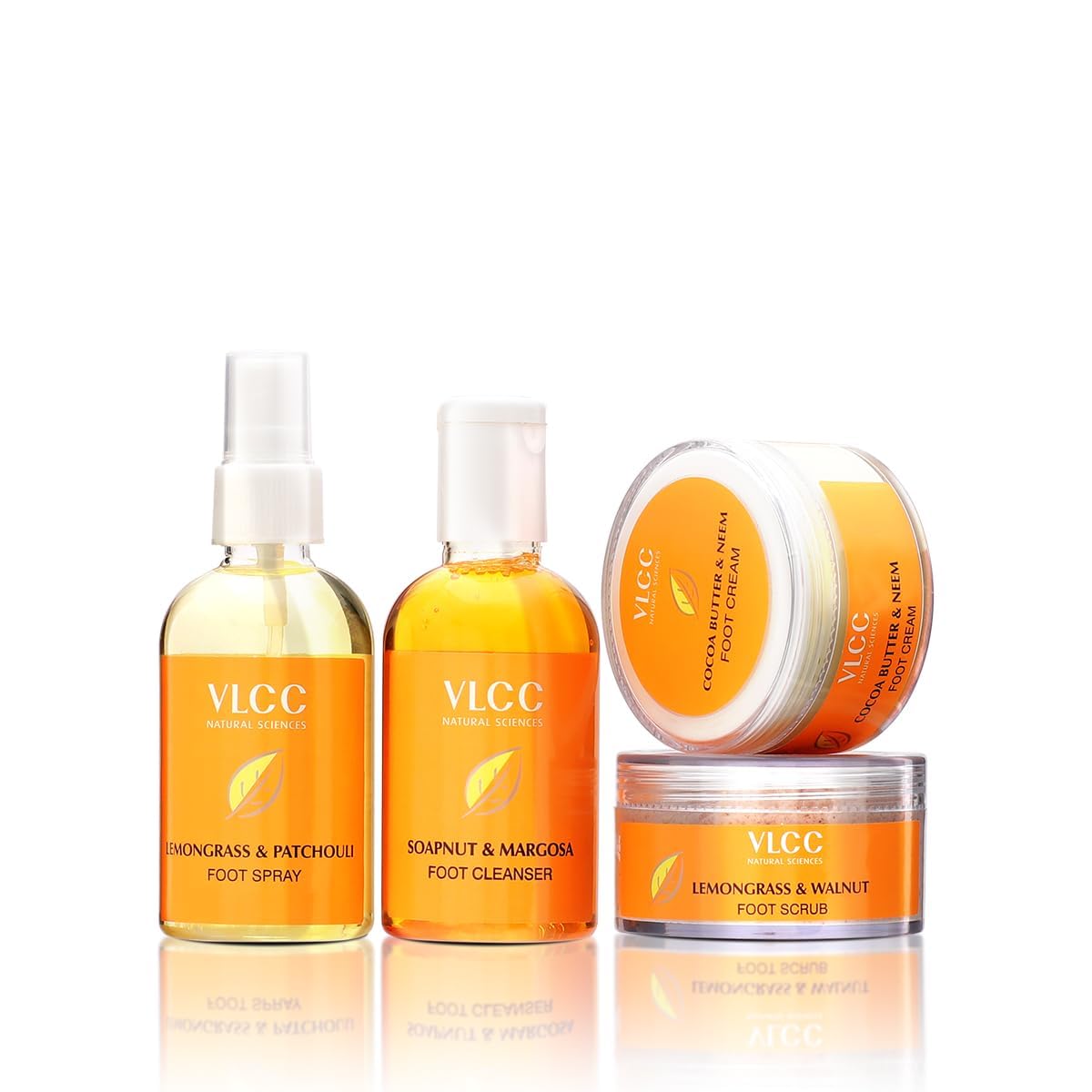 VL.CC Pedi Glow Foot Care Kit - 100g + 200ml | Moisturizing Foot Cream, Exfoliating Scrub, Cleansing Wash & Refreshing Spray | Soft, Smooth & Healthy Feet | Perfect for Home Spa, Pedicure & Daily Foot Care Routine