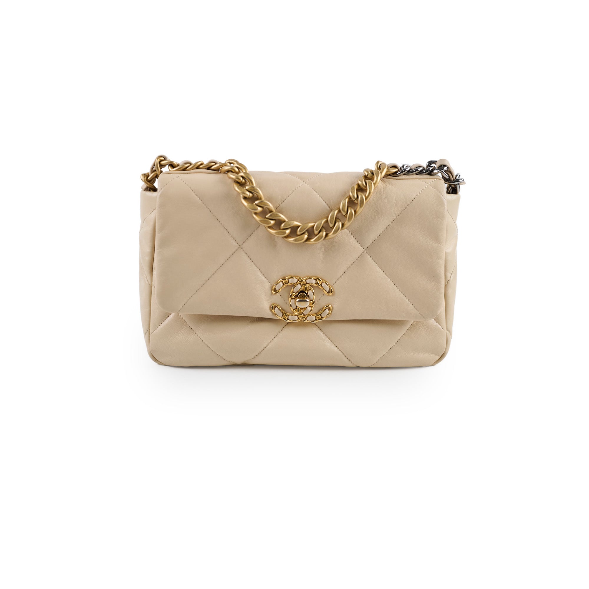 Chanel 19 Small Beige 30 Series Handbag - Luxury Designer Shoulder Bag for Women | Perfect for Work, Evening Events & Special Occasions