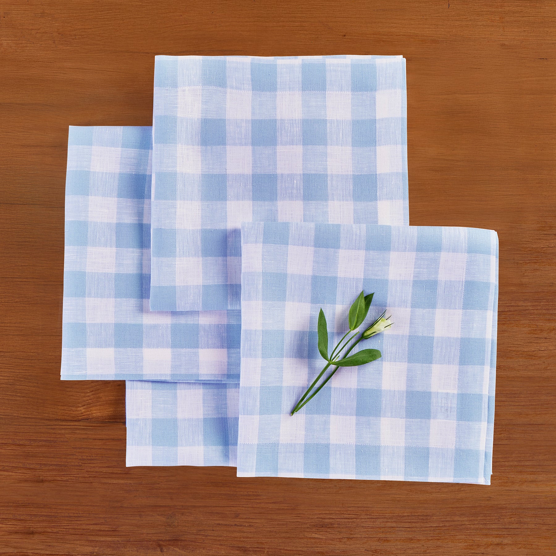 Morgan Check Napkins, Set of 4 - Premium Cotton Table Napkins for Dinner Parties, Weddings & Everyday Use
