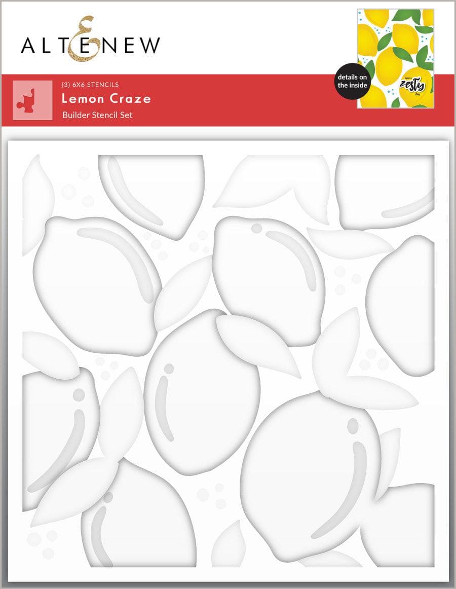 Lemon Craze Stencil Set (3 in 1) - DIY Craft Templates for Baking, Painting & Scrapbooking - Perfect for Home Decor, Party Supplies & Art Projects