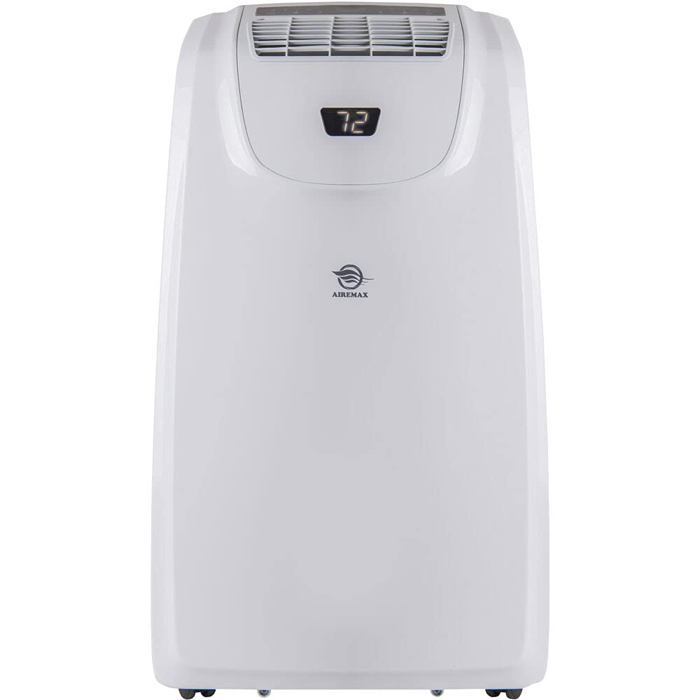 14,000 BTU Portable Air Conditioner with Dehumidifier - Cools Medium to Large Rooms up to 500 Sq.Ft - 115V White AC Unit with Remote Control - Perfect for Living Room, Bedroom, Basement & Office Use