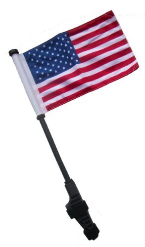 6x9 Inch Small Golf Cart Flag with Easy On/Off Bracket - USA Made - Perfect for Golf Tournaments, Tailgating & Patriotic Events