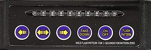 Hunter TIR 3W Interior Upper Windshield LED Strobe Light Bar - Emergency Vehicle Warning Lights with Built-in Controller (Blue) | Perfect for Police, Security & Emergency Vehicles
