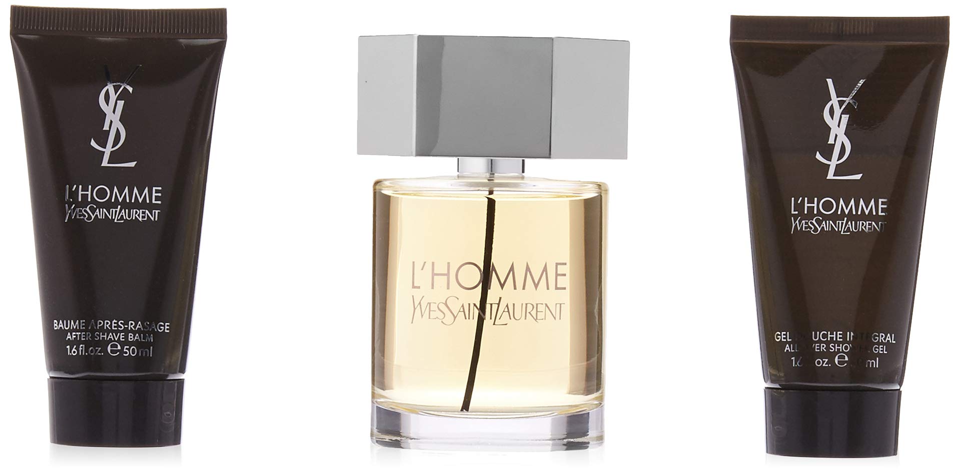 Yves Saint Laurent L'Homme Men's Gift Set - Eau De Toilette Spray, After Shave Balm & Shower Gel | Luxury Cologne Set for Him | Perfect for Birthdays, Anniversaries & Special Occasions