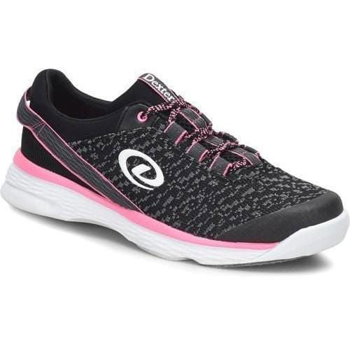 Dexter Women's Jenna II Bowling Shoes - Black, Grey & Pink - Lightweight & Comfortable for League Play & Casual Bowling
