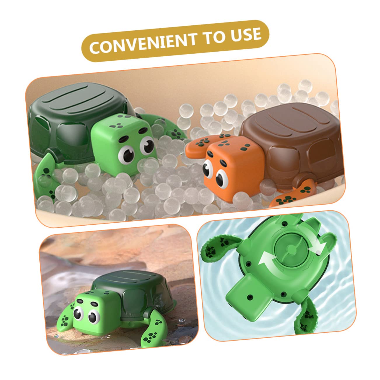 HEMOTON 3-Piece Kids Bath Toys Set - Floating Water Play Toys for Toddlers & Babies - Fun Bathtub Toys for Boys & Girls - BPA-Free Plastic Bath Time Toys for Indoor & Outdoor Water Play