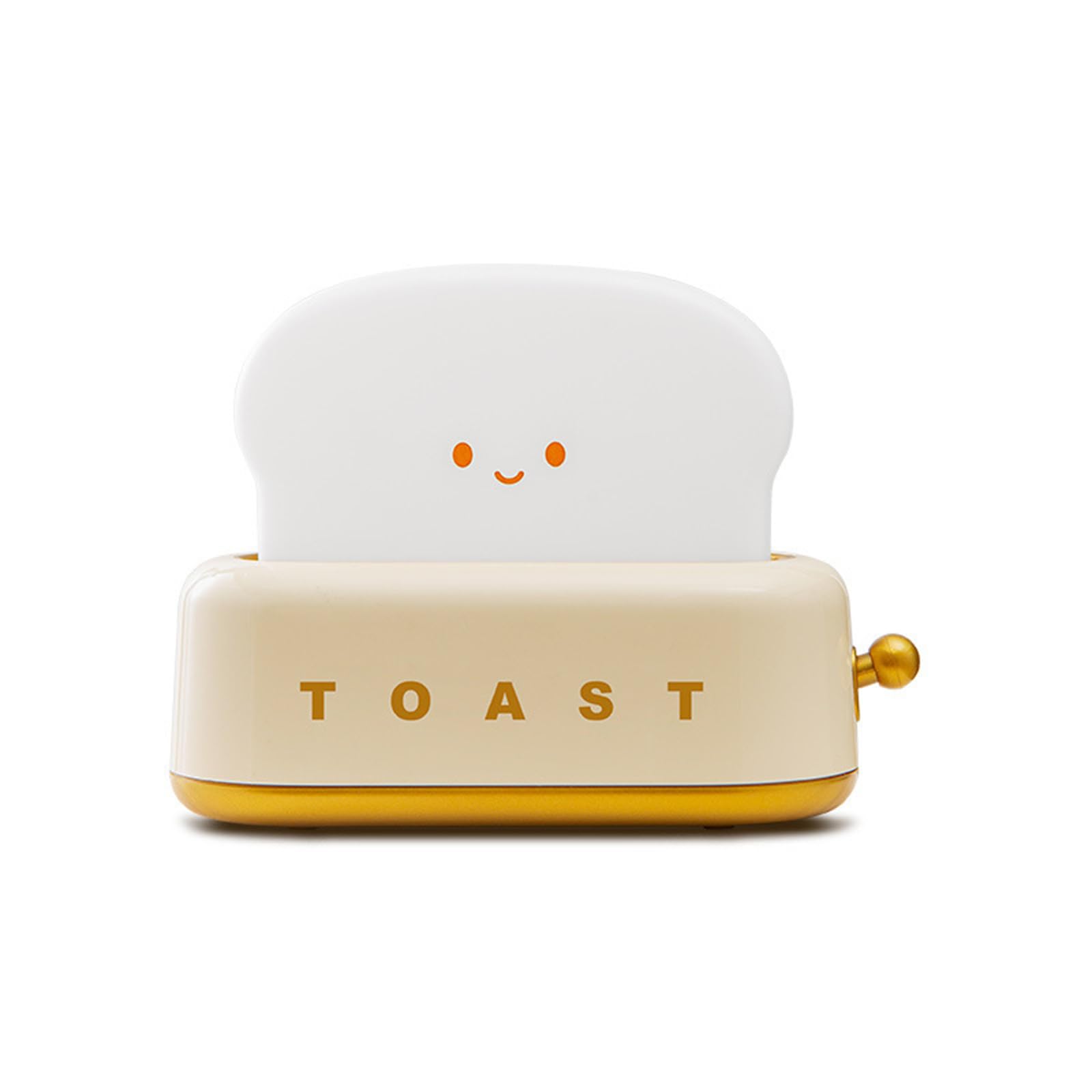 Voltiorbit Toast Night Lamp - Rechargeable LED Toaster Night Light with Timer & Brightness Control - Cute Kids Bedroom Decor - Perfect Gift for Teens, Boys & Girls (Yellow) - Ideal for Bedtime Reading, Nursery Room Lighting & Cozy Atmosphere Creation