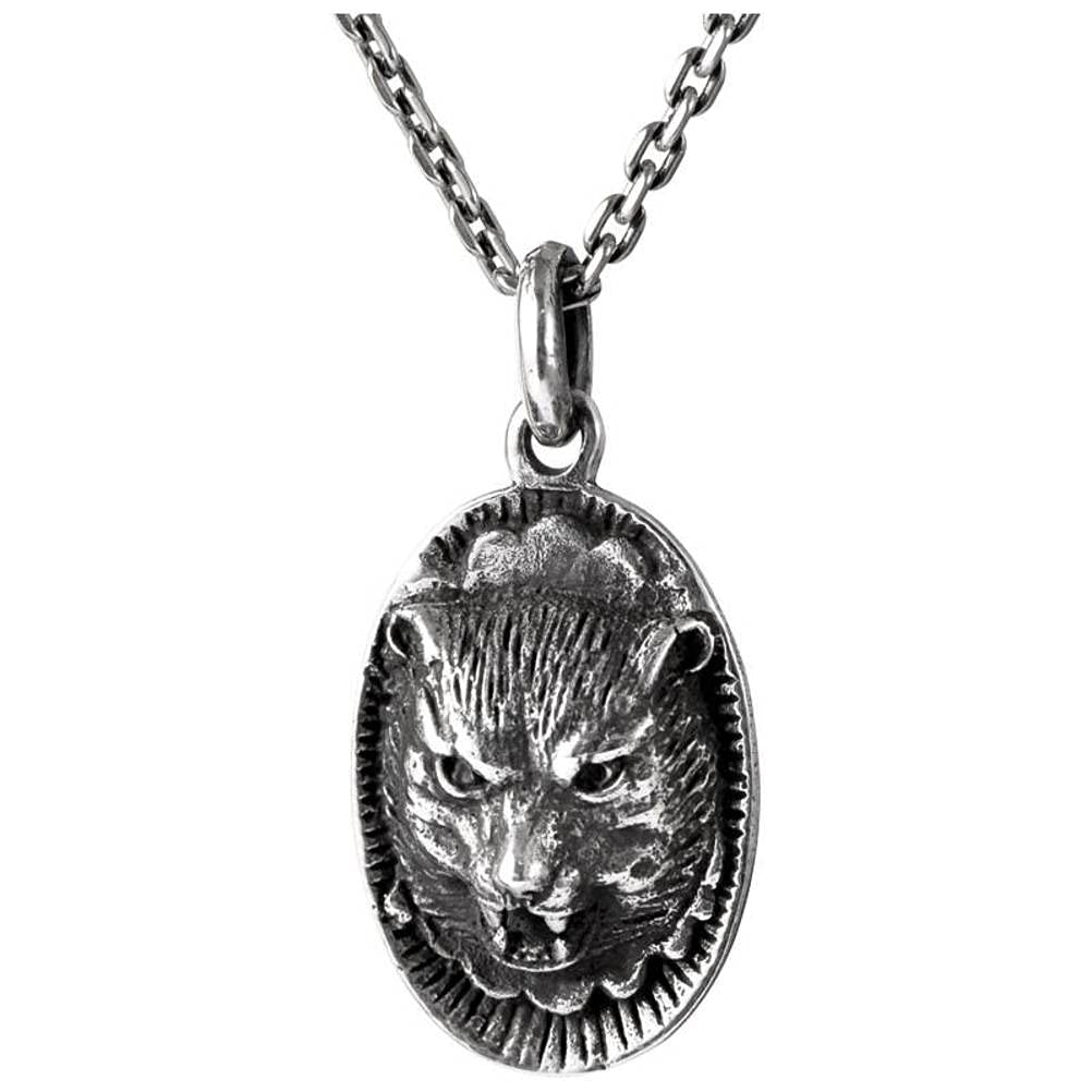 WOZUIMEI S925 Sterling Silver Wolf Head Pendant - Vintage Chinese Style Wolf King Necklace Charm, Handcrafted Jewelry for Men & Women | Perfect for Gothic Fashion, Cosplay & Nature Lover Gifts
