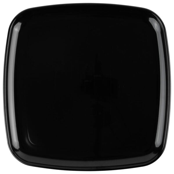14 Inch Black Square Organic Bamboo Serving Tray - Set of 2 | Eco-Friendly Appetizer Platter for Parties, Picnics & Home Decor | Durable & Stylish Serving Dish for Entertaining