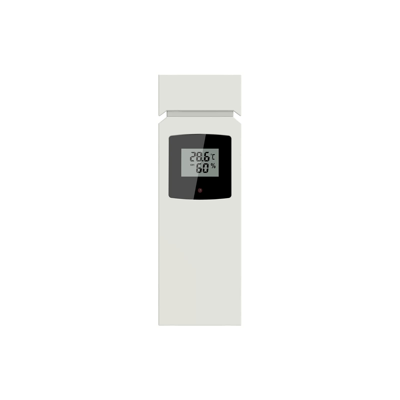 Geevon TX16 Wireless Outdoor Temperature Sensor with LCD Display - Replacement for Weather Station, Indoor Outdoor Thermometer (White) - Monitor Home, Garden & Greenhouse Climate