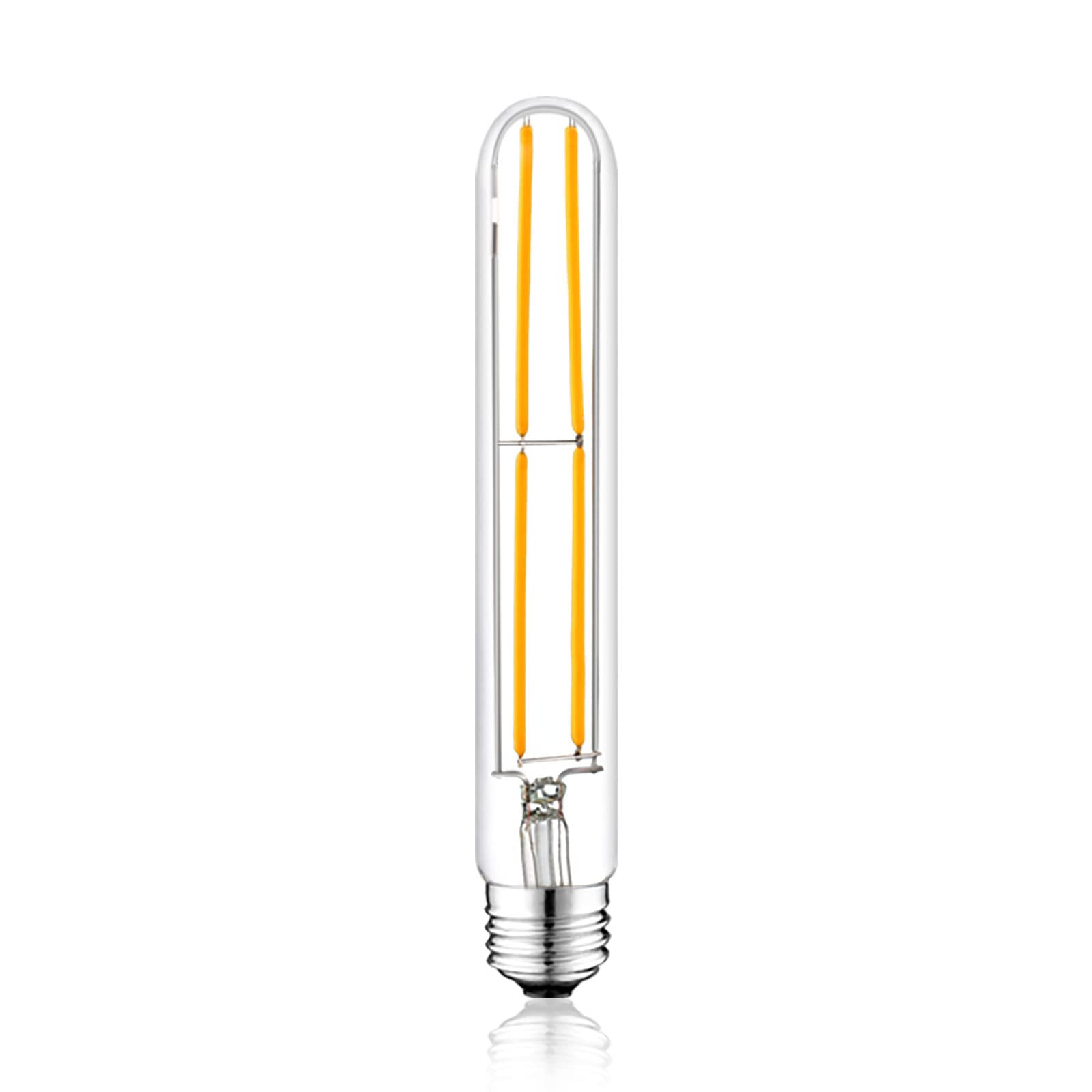 NOVELUX T10 LED Bulbs Dimmable E26 Edison Bulbs 6W (80W Equivalent) - Long Tube Light Bulb Soft White 2700K for Vintage Lamps, Pendant Lights & Home Decor