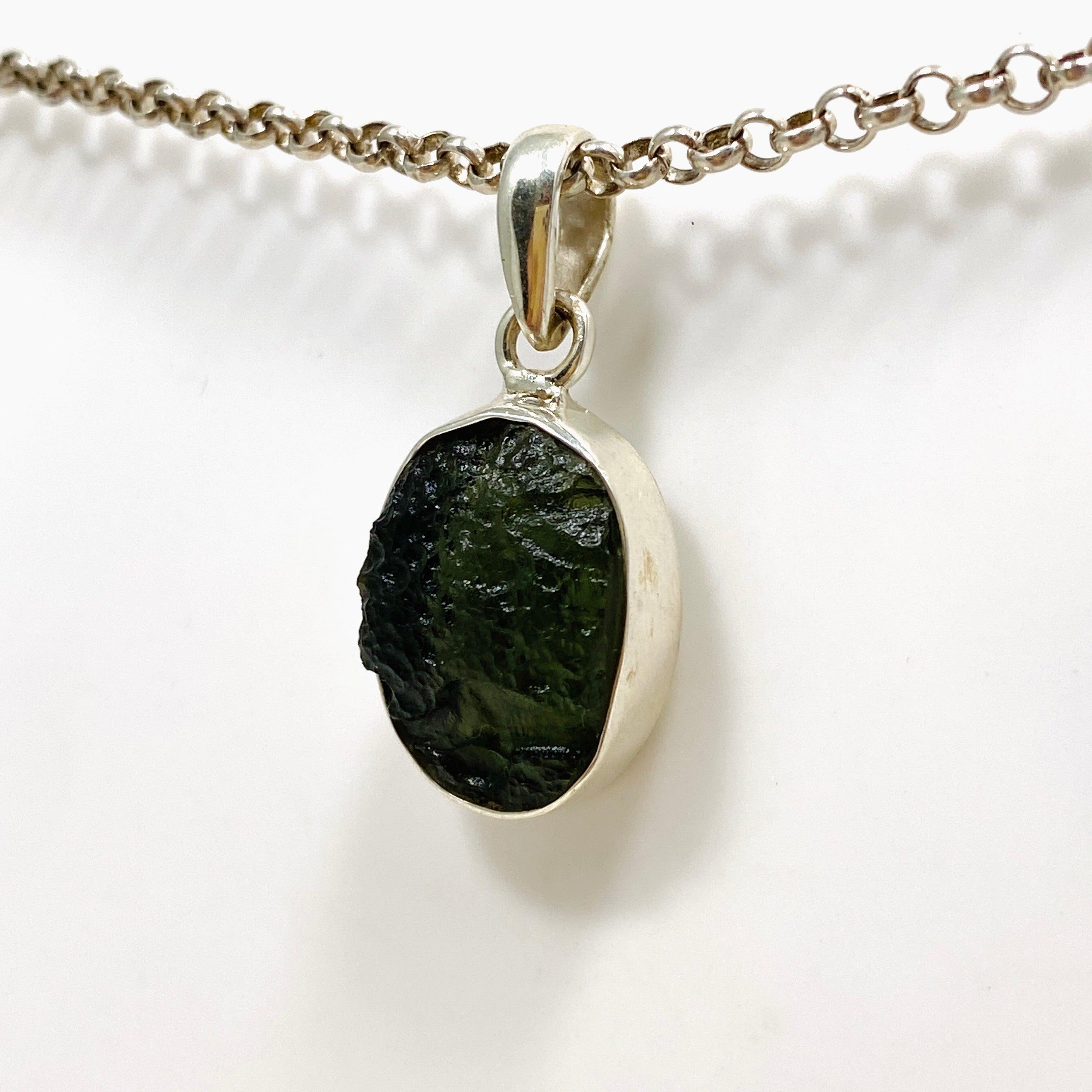 Natural Moldavite Pendant 4.25g Genuine Czech Meteorite Jewelry - Perfect for Spiritual Healing, Meditation & Energy Work