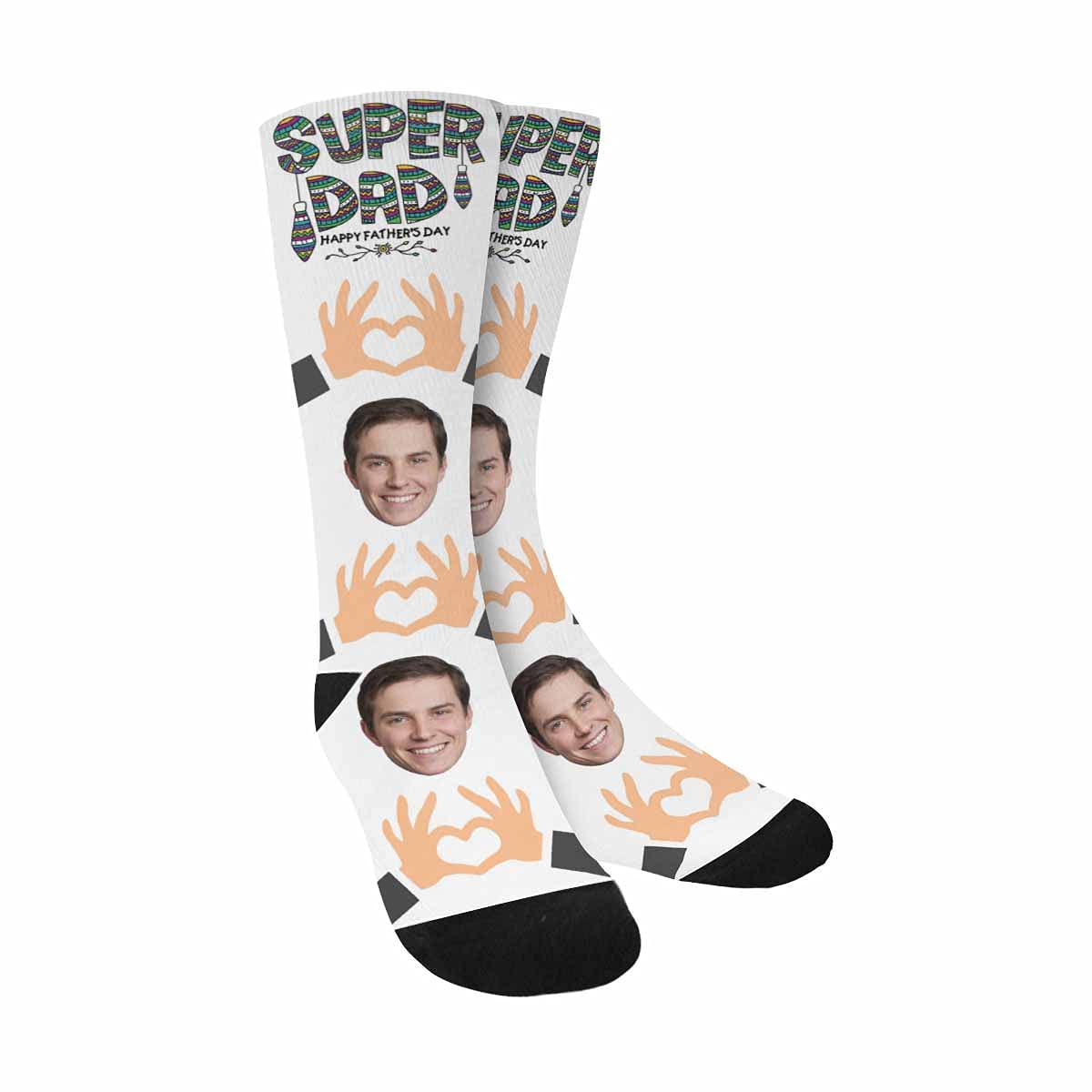 Custom Face Socks for Men - Personalized Father's Day Gift with 