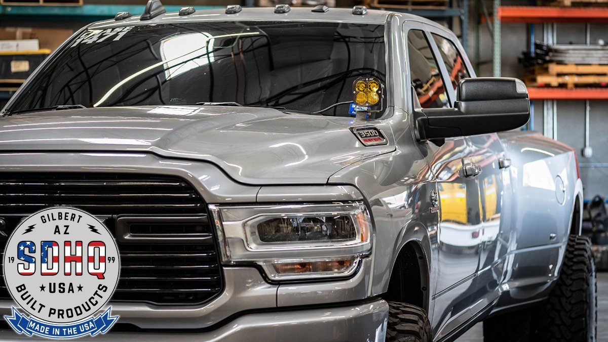SDHQ Built A-Pillar Light Mounts for 2019-2025 Ram 2500/3500 Heavy Duty Trucks | Off-Road LED Light Brackets | Perfect for Night Driving & Off-Road Adventures