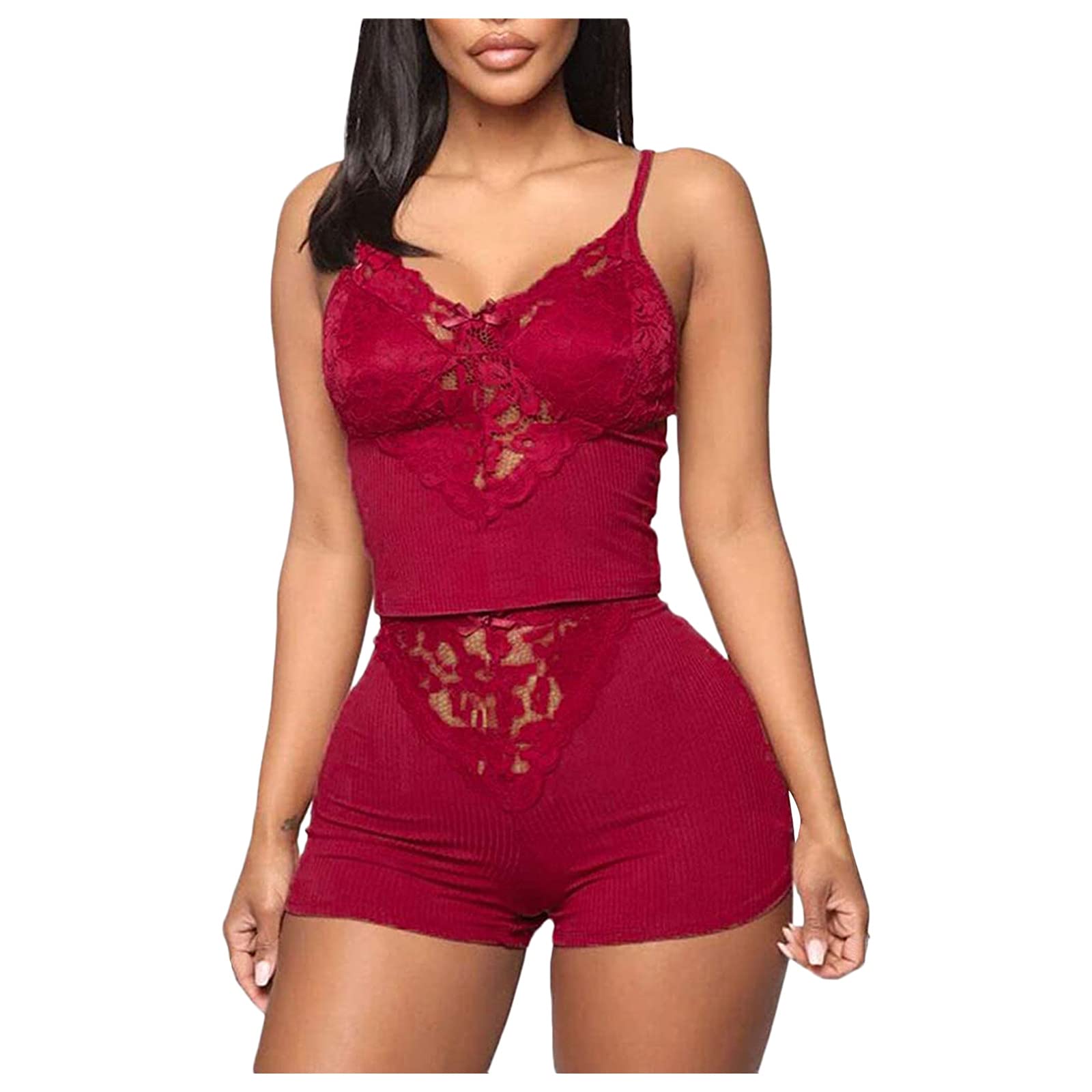 Sexy Lace Pajama Set for Women - Nightwear & Loungewear for Date Nights