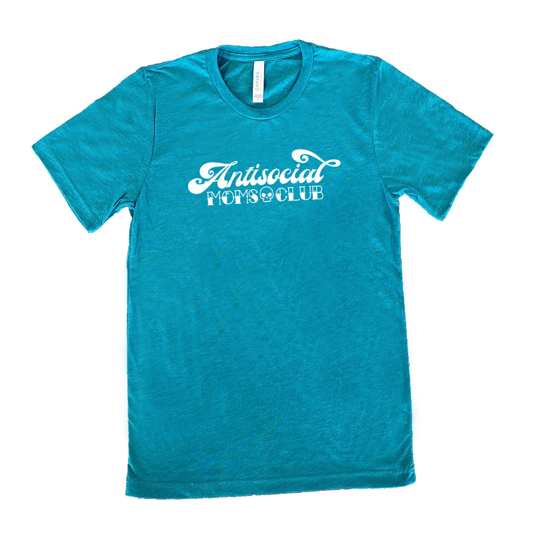 Anti-Social Moms Club T-Shirt - Funny Unisex Graphic Tee for Women & Men - Perfect for Relaxing at Home, Running Errands & Mom Group Outings