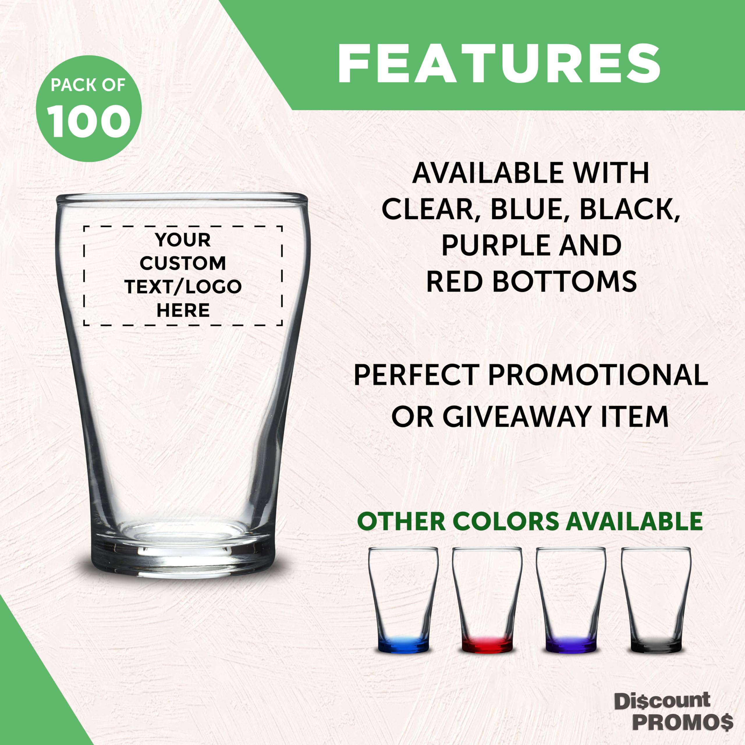 100-Pack Personalized 5.5 oz Custom Shot Glasses - Bulk Clear Glassware for Wedding Favors, Bachelorette Parties, Birthday Celebrations & Corporate Events - Perfect Bar Accessories & Party Supplies