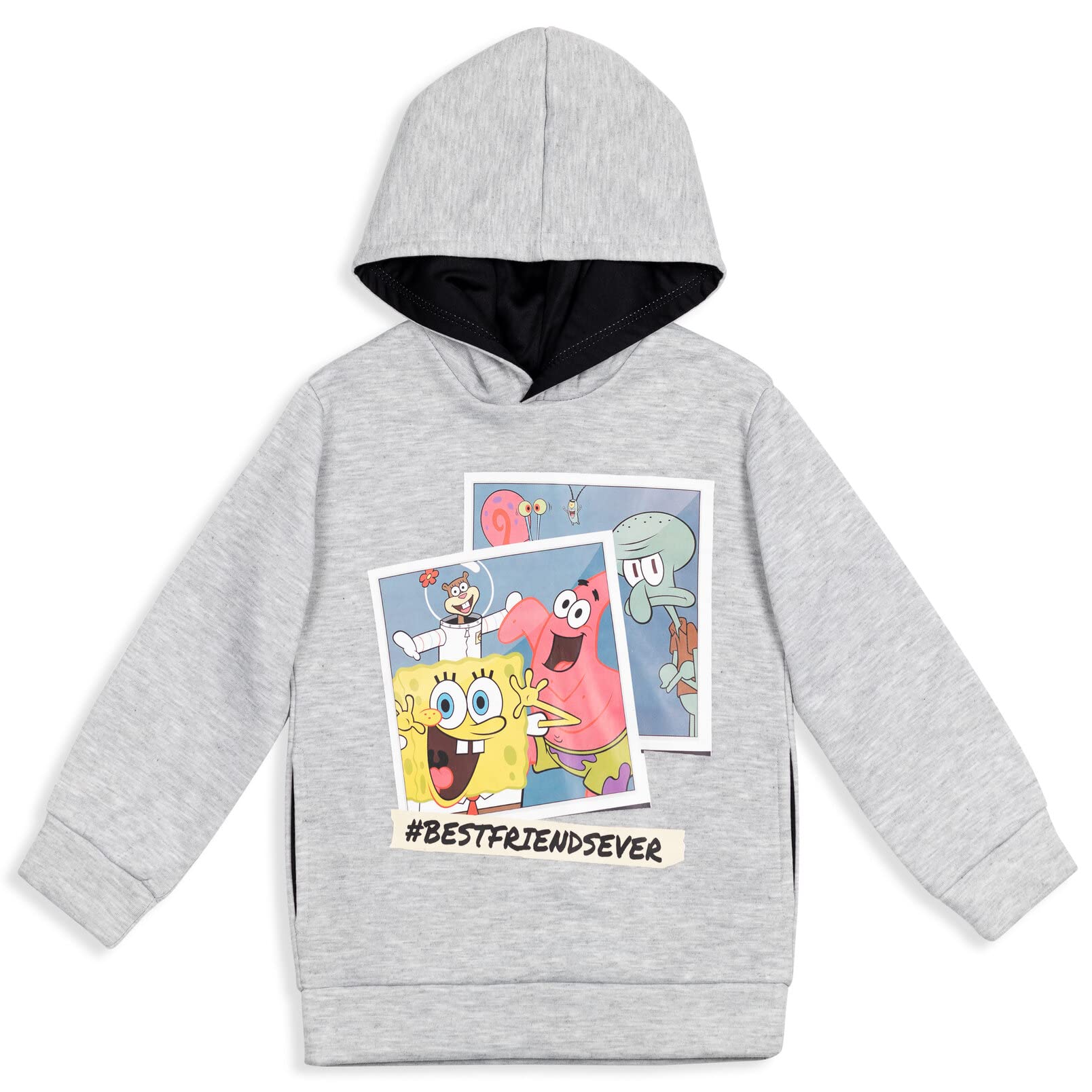 SpongeBob SquarePants Character Hoodie for Kids - Squidward, Plankton & Patrick Design | Soft Cotton Pullover for Toddlers to Big Kids | Perfect for School, Playdates & Cartoon-Themed Parties