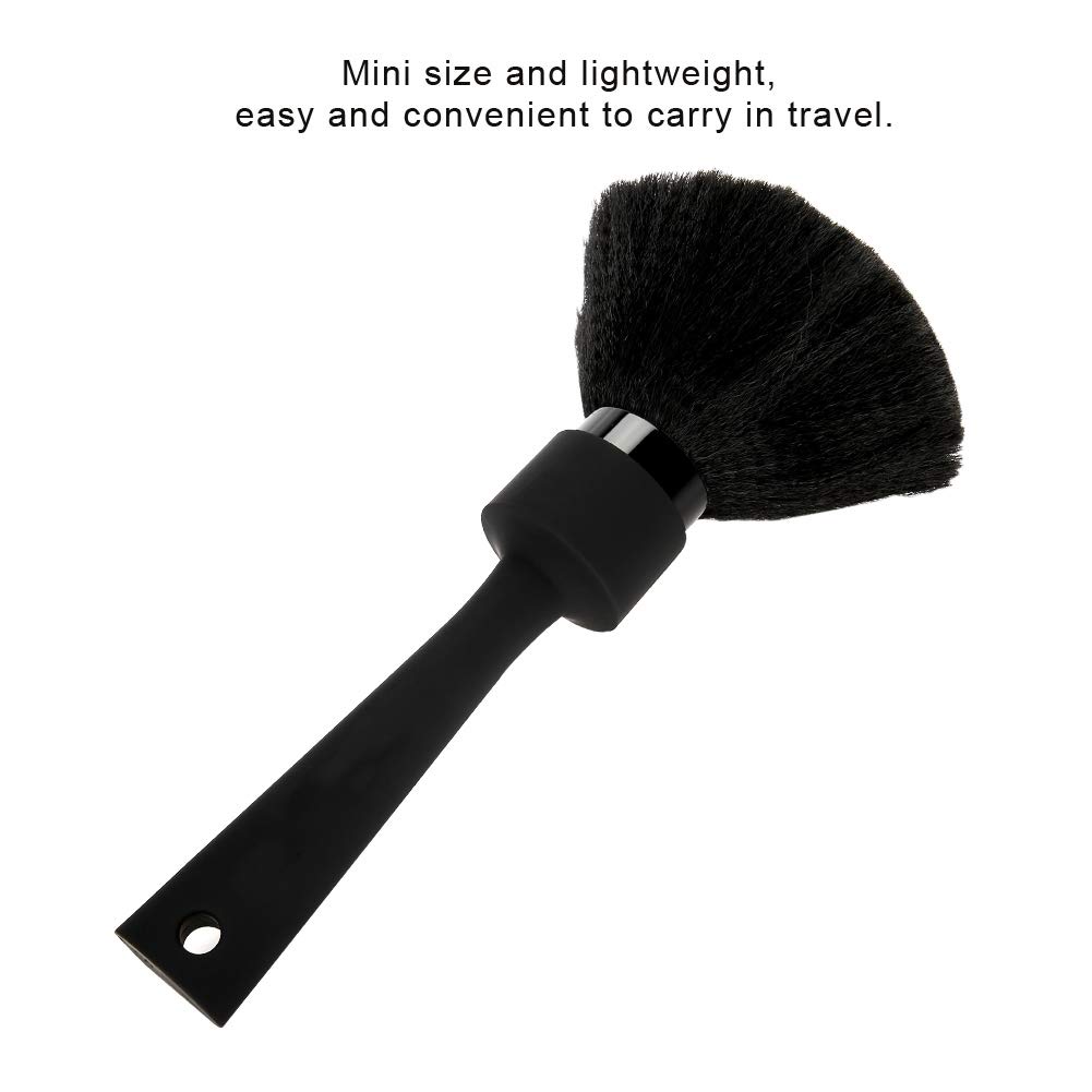 EXCLUZO Soft Small Black Hairdressing Brush - Anti-Slip Hair Styling & Cleaning Brush for Professional Barbers & Salon Use - Perfect for Detangling, Styling & Scalp Massage at Home or Salon