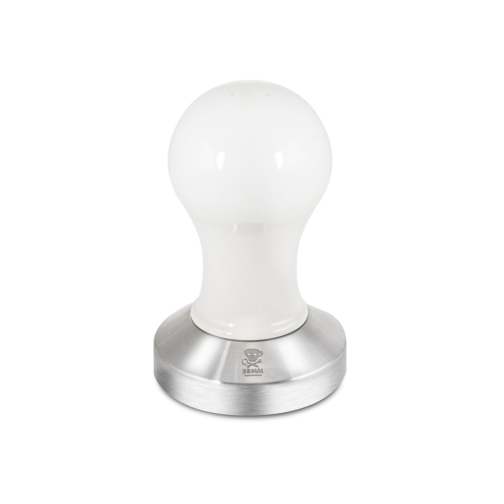 Professional Espresso Tamper with Compressor - White - Perfect for Baristas & Home Coffee Enthusiasts