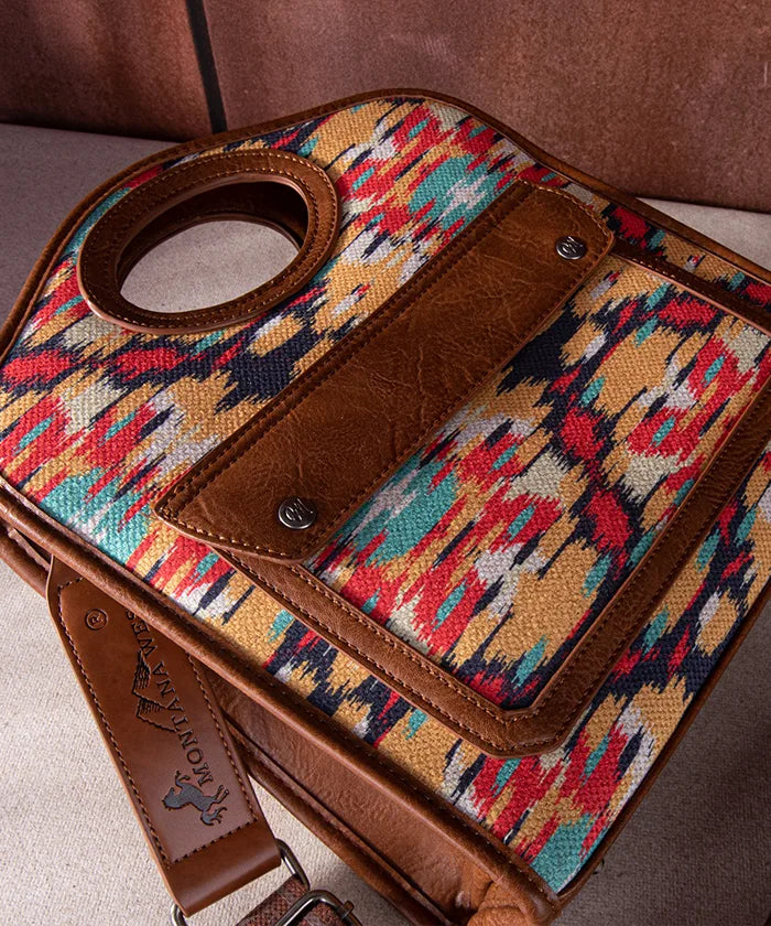 Montana West Western Prints Concealed Carry Crossbody Bag for Women - Stylish & Functional Purse with Hidden Gun Pocket - Perfect for Travel, Shopping & Everyday Use