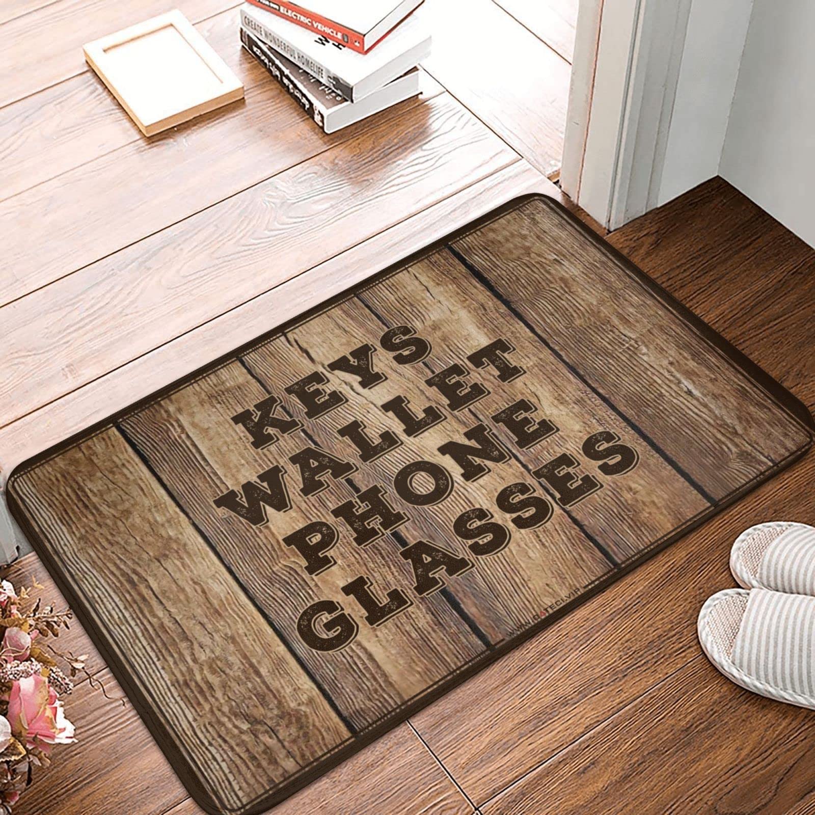 Non-Slip Shoe Mat for Entryway - 65x90cm Waterproof Rug for Keys, Wallet, Phone & Glasses - Indoor/Outdoor Door Mat for Home, Office, Car - Durable Anti-Fatigue Floor Mat for High Traffic Areas