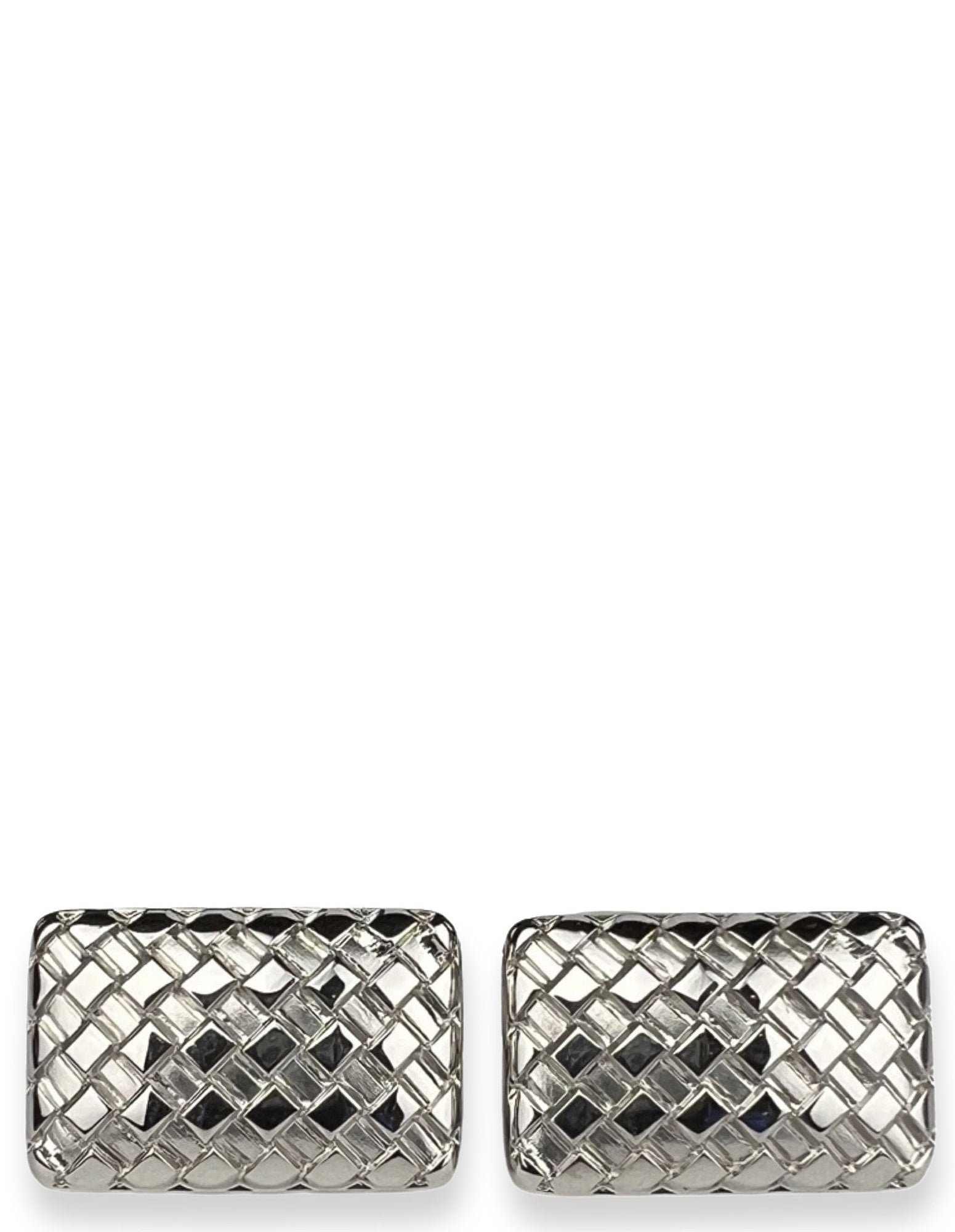 Stylish DÉCLIC Rough Texture Rectangle Silver Cufflinks for Men - Perfect for Weddings, Business Meetings & Formal Events