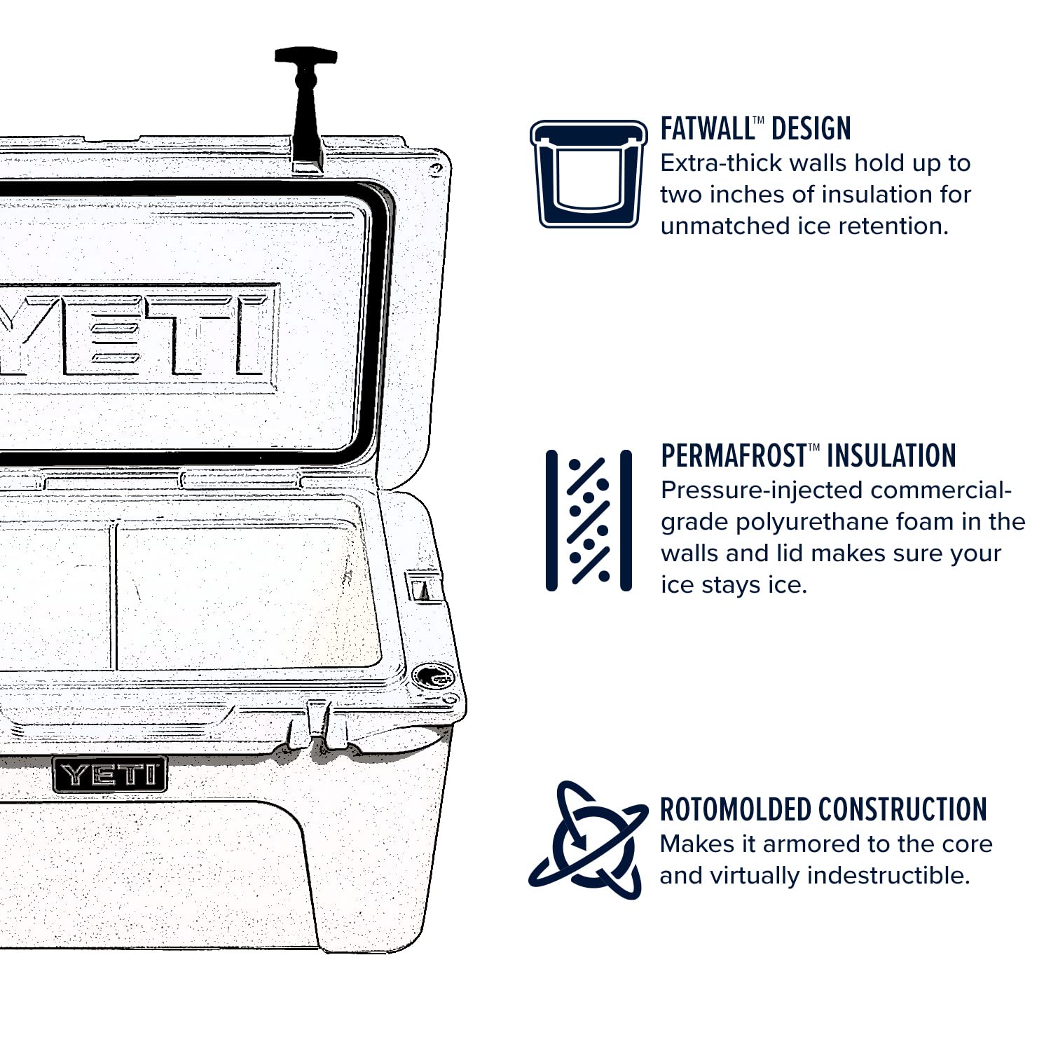 YETI Tundra 65 Quart Cooler - Heavy-Duty, Ice Retention, Outdoor Adventure, Camping, Fishing & Tailgating Essentials