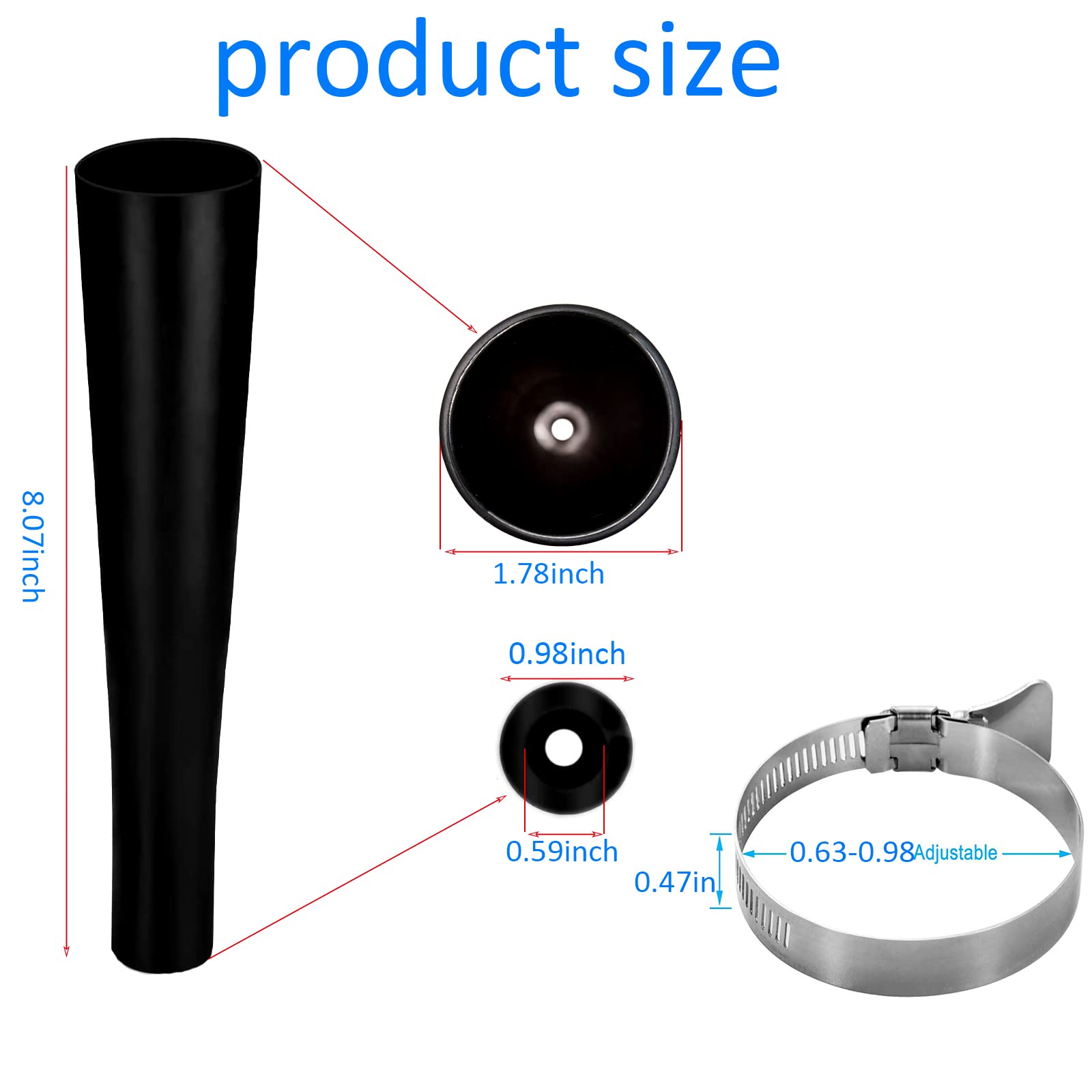 Baseball & Softball Batting Tee Topper Replacement - Durable Rubber Holder for Tee Ball Stand & Hitting Tee with Hose Clamps - Perfect for Youth Practice, Training Drills & Backyard Batting Sessions
