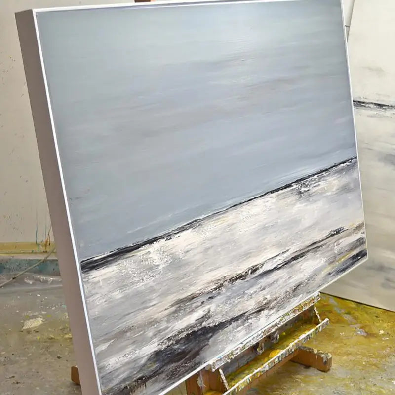 Ocean and Sky Painting #OS 020 - Handmade Canvas Wall Art for Home & Office Decor - Perfect for Living Room, Bedroom, or Office