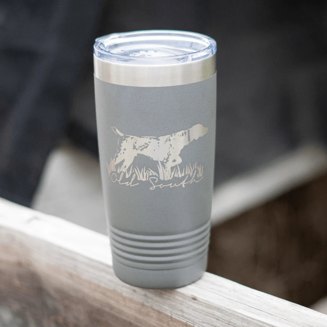 20oz Stainless Steel Tumbler with Lid and Straw - Insulated Travel Mug for Hot & Cold Drinks - Perfect for Office, Gym, Camping and Outdoor Activities - Old South Apparel