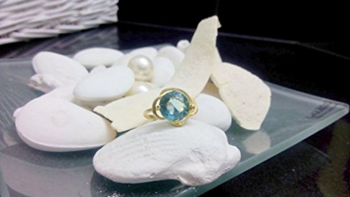 14K Gold Filled Aquamarine Prong Setting Ring - March Birthstone, Wedding & Cocktail Ring | Elegant Gemstone Jewelry for Special Occasions & Gifts