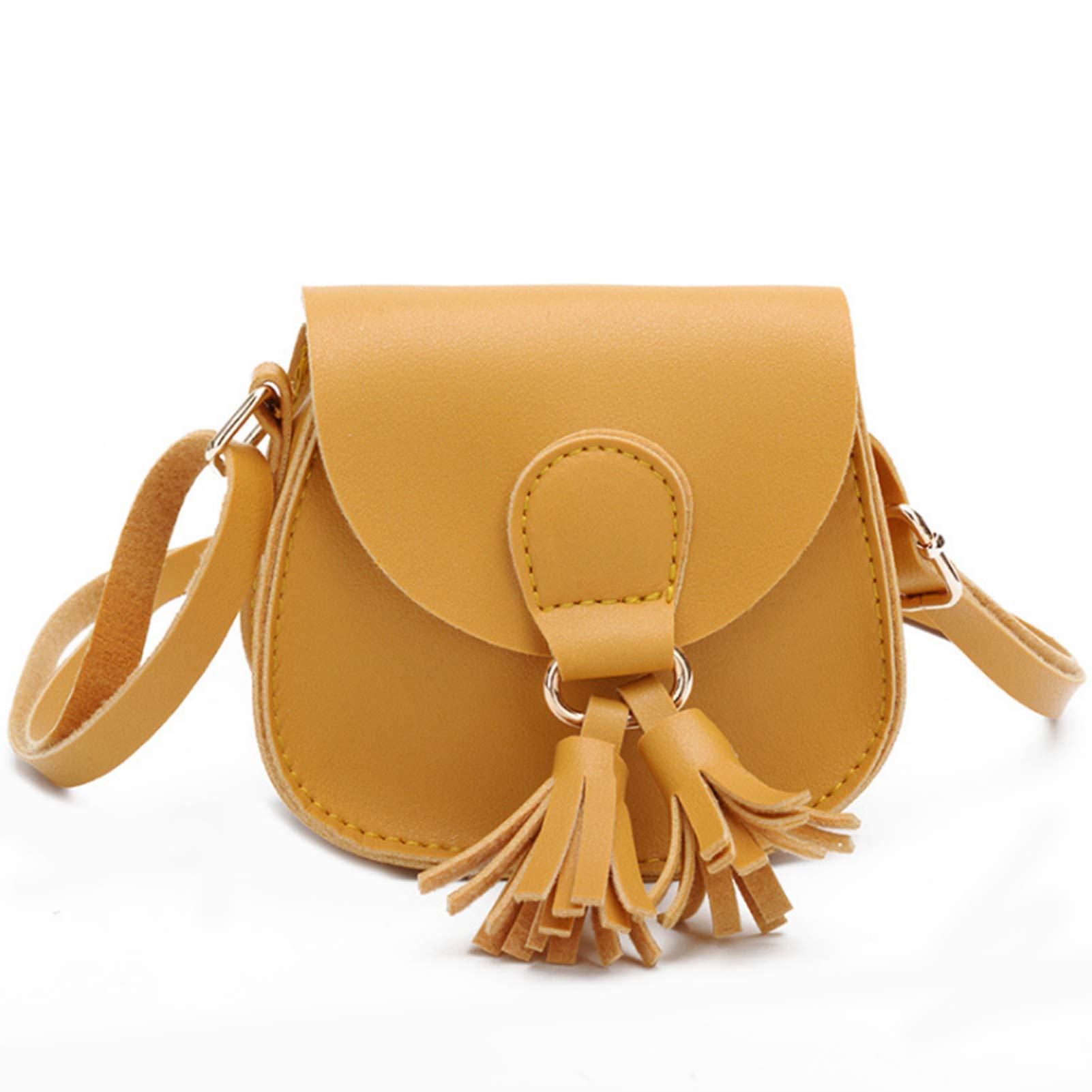 JUMISEE Girls Mini Shoulder Purse Crossbody Bag with Tassel - Cute Toddler Handbag for Kids, Birthday Gifts, Dress Up & Pretend Play Accessories