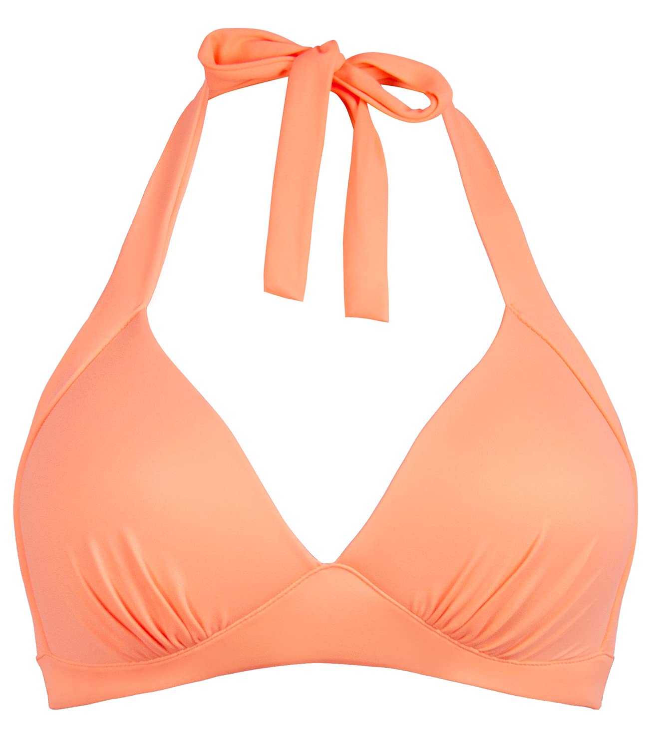 Balasami Women's Vintage 50s Halter Neck Tie Knot Back Soft Molded Padding Bikini Top Swimsuit Bathing Suit - Retro Beachwear for Pool Party & Summer Vacation