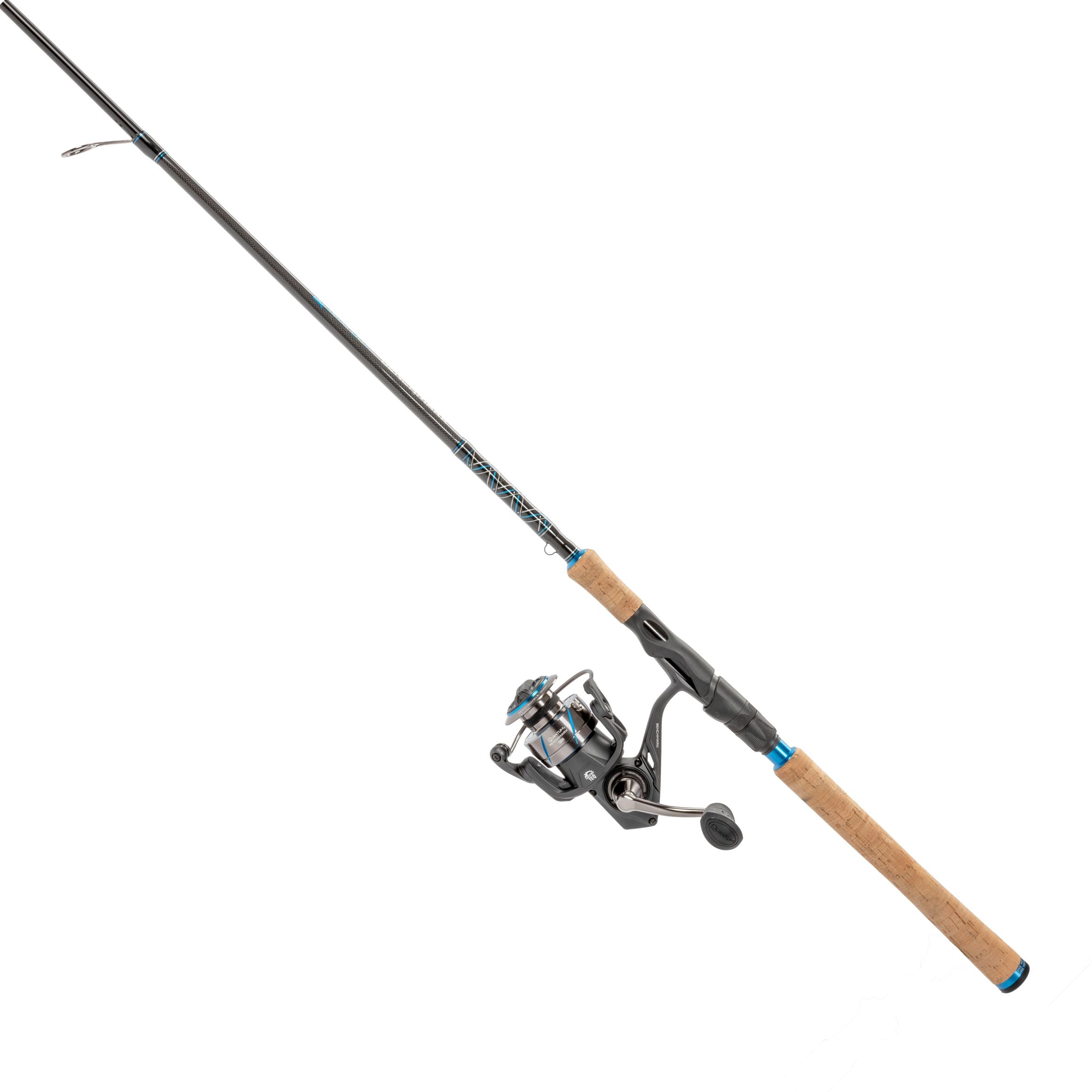 Quantum Benchmark Spinning Combo - Premium Fishing Rod and Reel Combo for Freshwater & Saltwater Anglers | Perfect for Bass, Trout, and Walleye Fishing | Ideal for Shoreline, Boat, and Kayak Fishing Adventures
