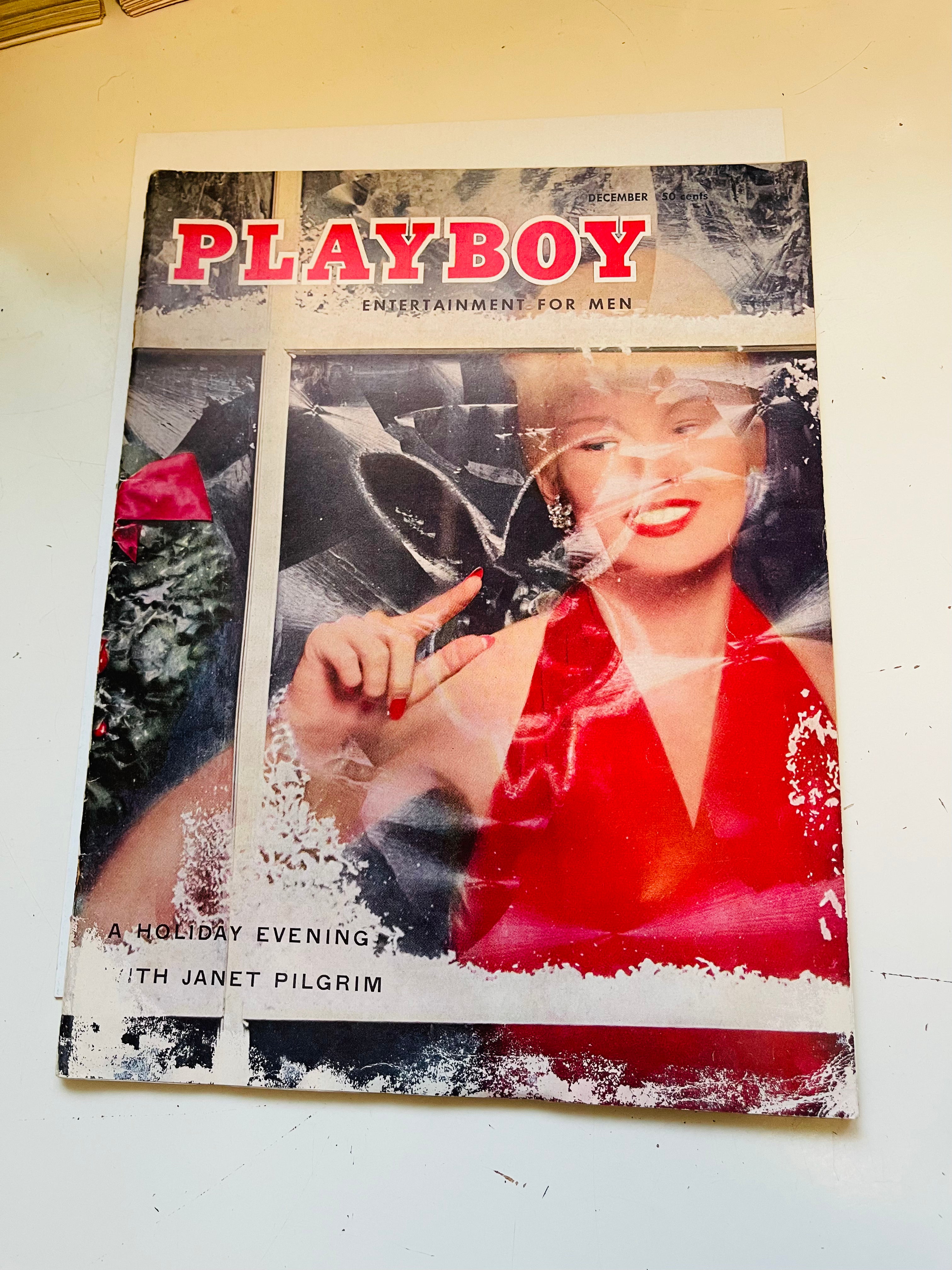 Vintage Playboy Magazine - Rare Janet Pilgrim Issue 1958 Collector's Edition | Classic Men's Lifestyle & Entertainment Memorabilia | Perfect for Retro Decor, Gift for Collectors & Pop Culture Enthusiasts