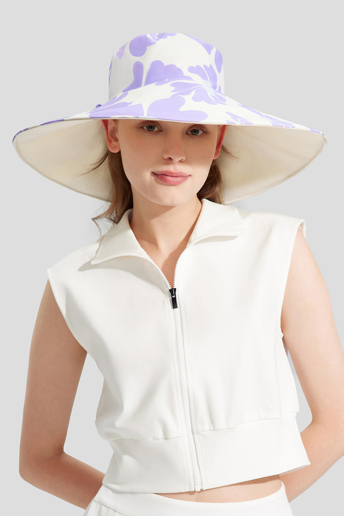Flora Women's Reversible Sun Hat with Floral Design UPF50+ UV Protection - Perfect for Beach, Gardening & Outdoor Activities